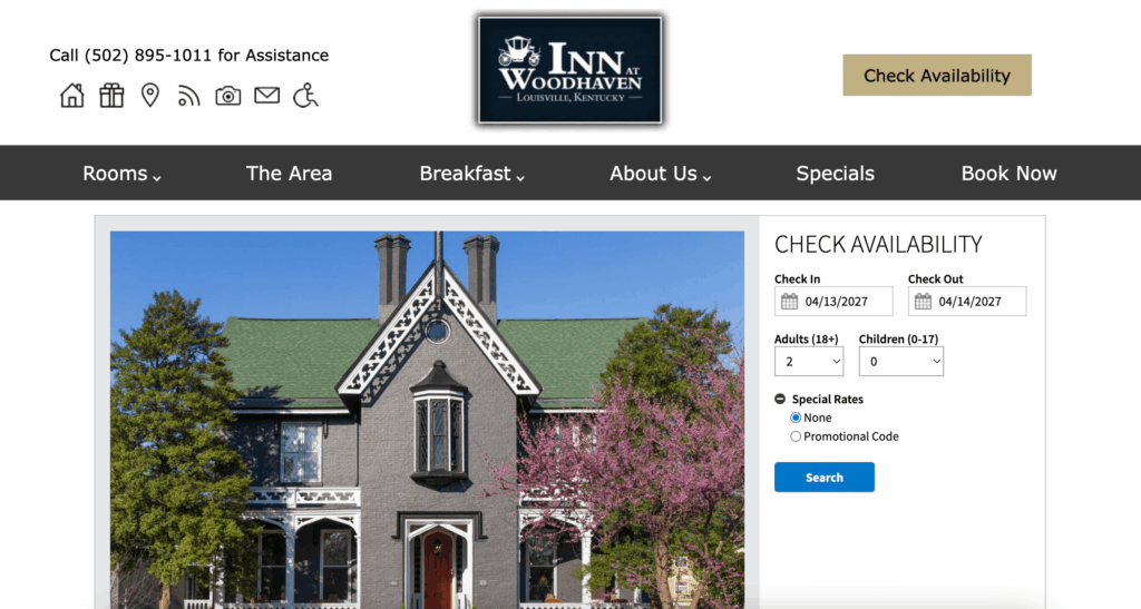 Inn at Woodhaven availability checker